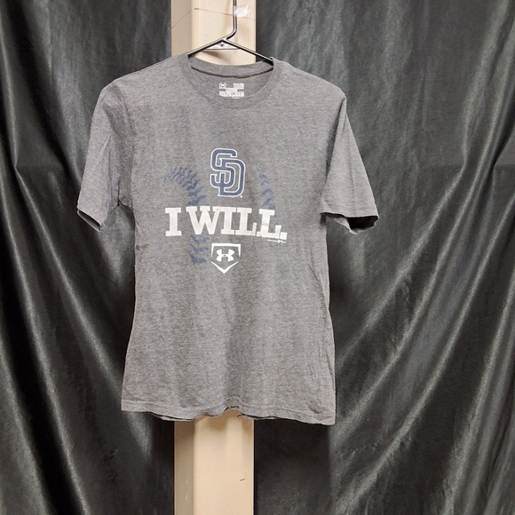 Under Armour Gray Short Sleeve Tee with Bold 'I WILL' Graphic - Picture 11 of 11